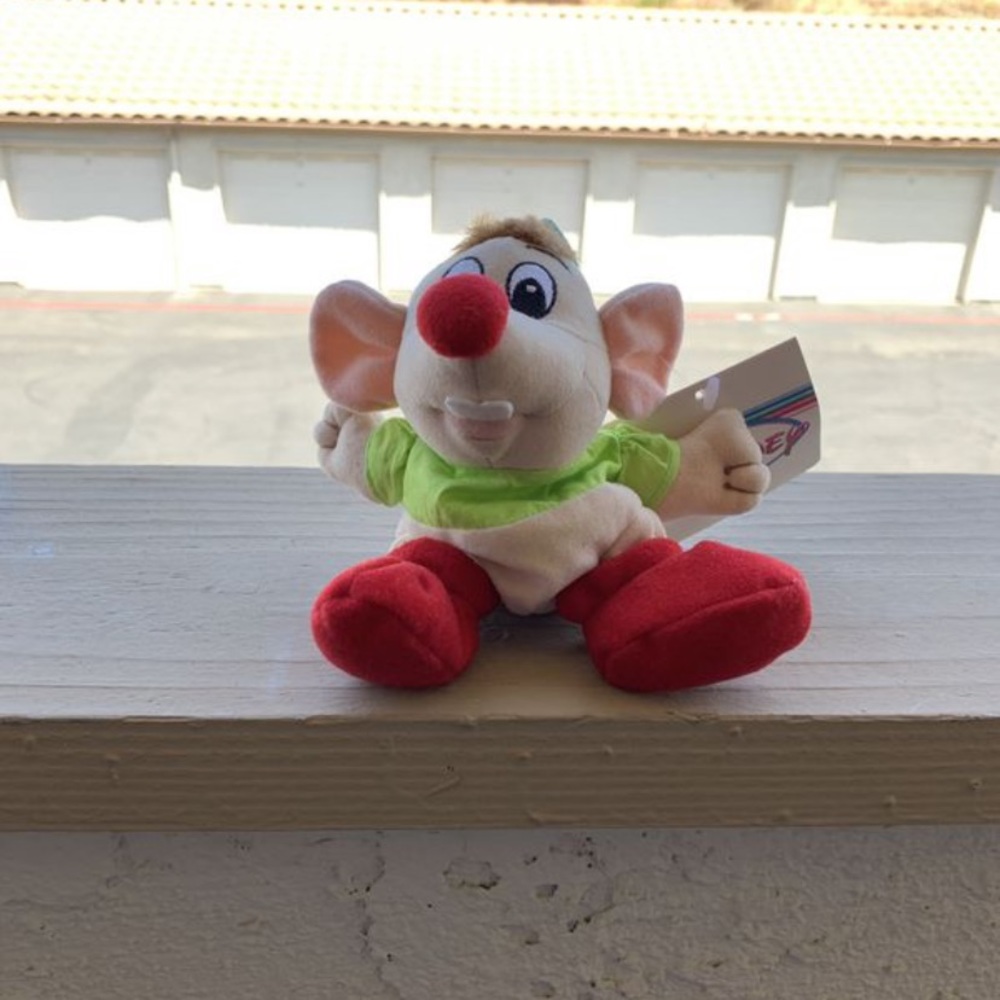 NWT Disney Store and Parks Mini Bean Bag Plush Gus Mouse 6”